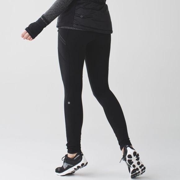 Lululemon Toasty Tech Tight II Size 2 Black Thermal Fleece-Lined Leggings - Picture 1 of 8